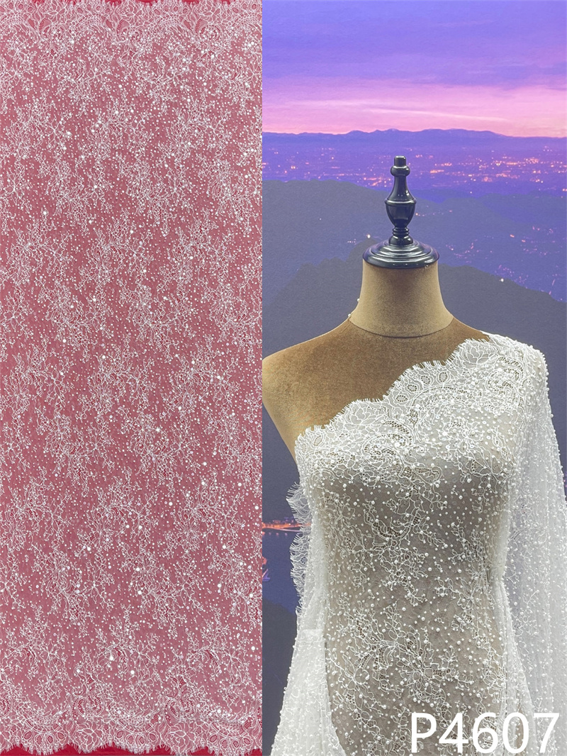 Lace Fabric 100% Polyester Tulle Lace Fabric Wedding Bridal Dress Fabric