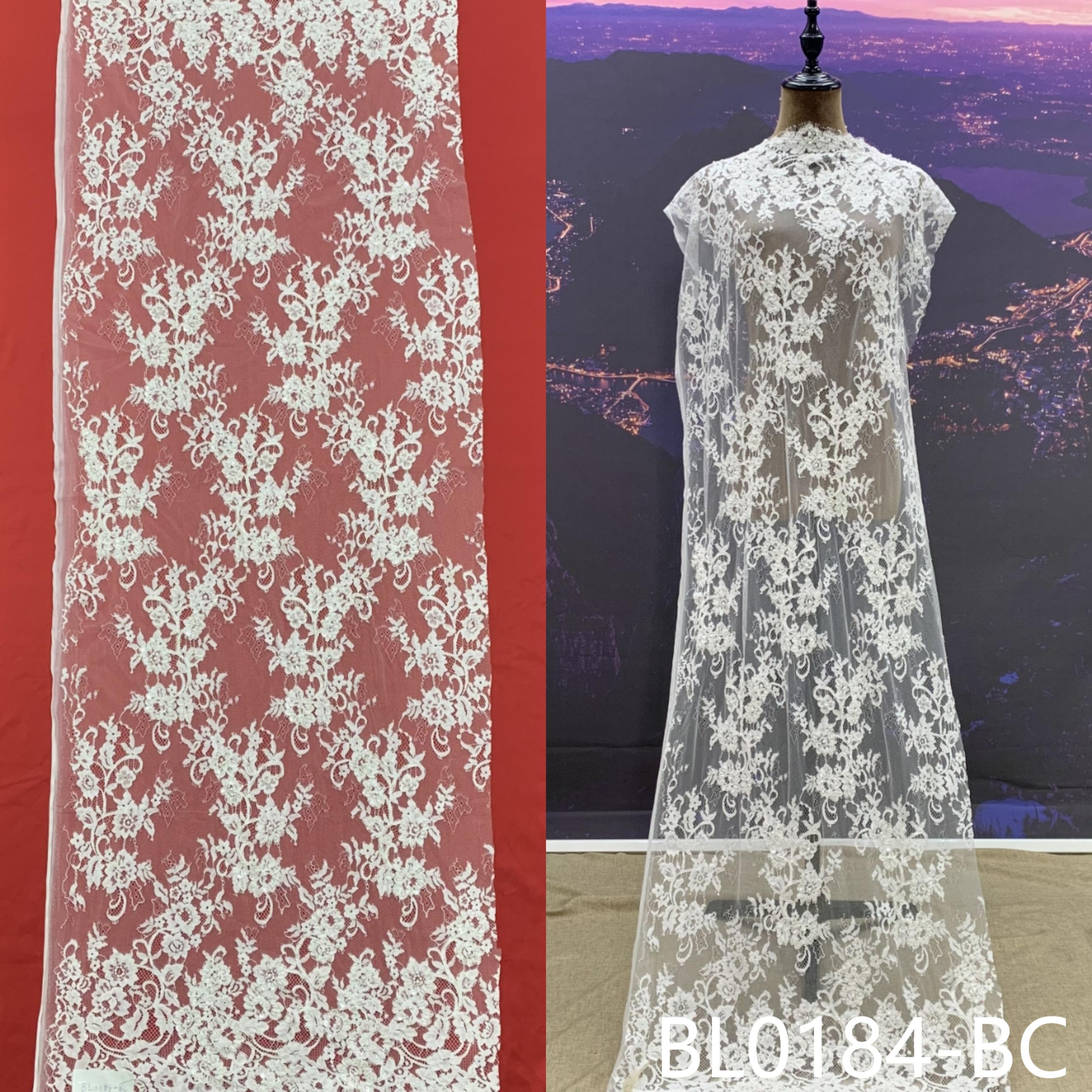 Exquisite Latest Embroidery Lace Edge Eyelash Trim Guipure French Bridal Chantilly Lace Fabric