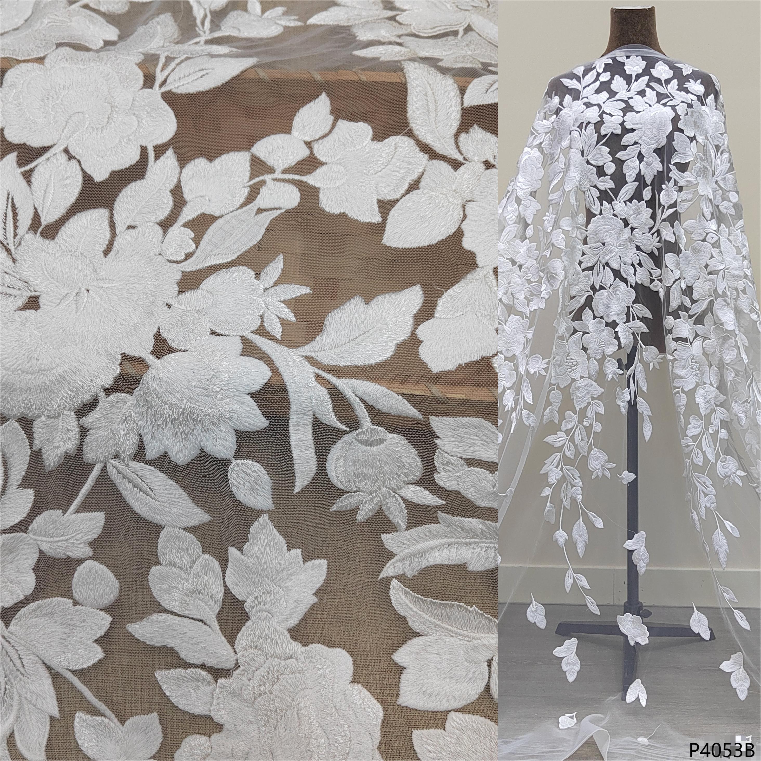 Luxury bride lace sequin bead lace evening gown fabric